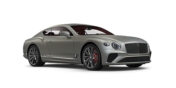 Bentley Geneve Bentley GT Speed coupe in Extreme Silver paint front 34